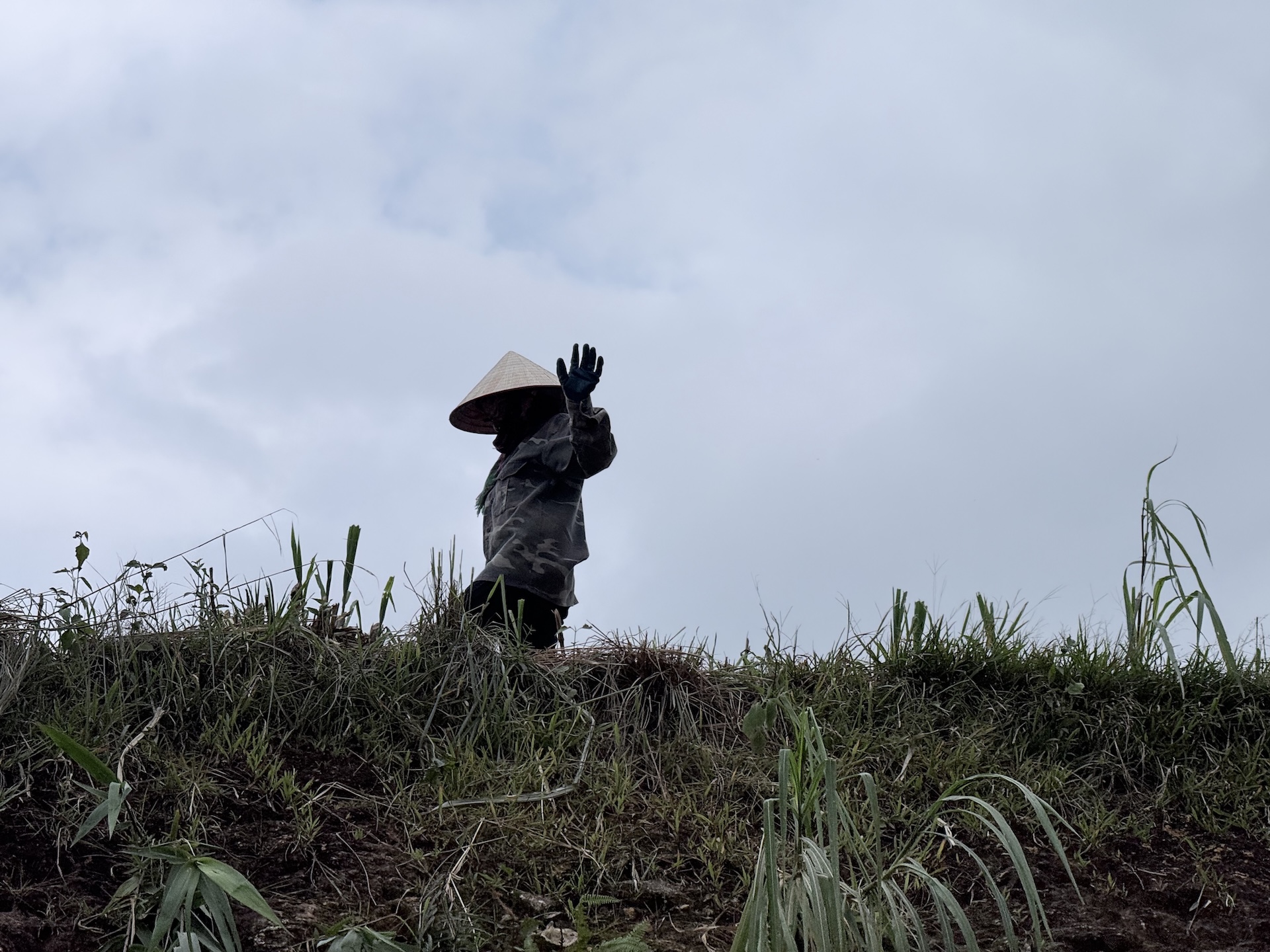 Zwaaiende Vietnamees
