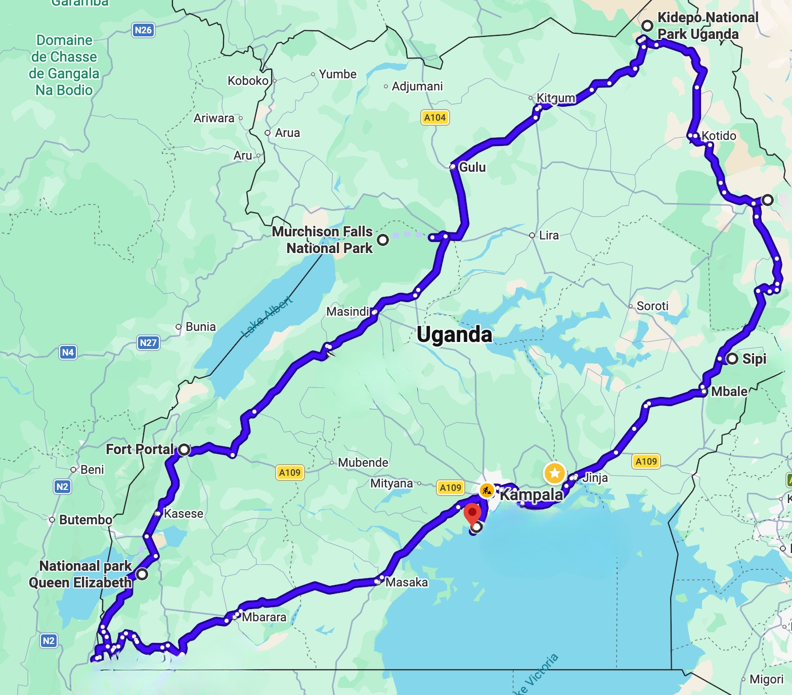 Individueel complete Oeganda ervaring Kidepo Murchison Falls en West 20 dgn